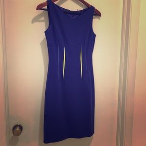 Elie Tahari electric blue sheath dress